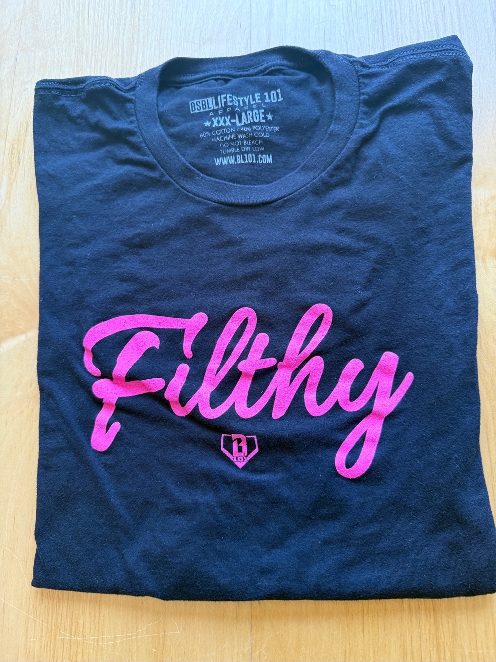 BSBLifestyle101 Filthy Graphic T Shirt XXXL Black Pink Streetwear Tee